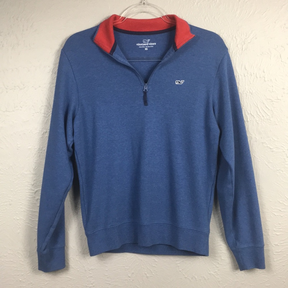Vineyard Vines Dark Blue Half Zip Up Pullover Long Sleeve Sweatshirt Siz…